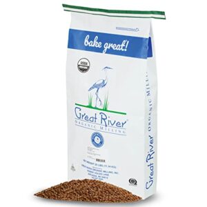 great river organic milling, whole grain, hard red spring wheat, organic, 25-pounds (pack of 1)