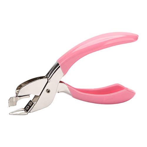 Staple Remover Tool for Office Heavy Hand Staple Pin Pull Easy to Remove(Pink)