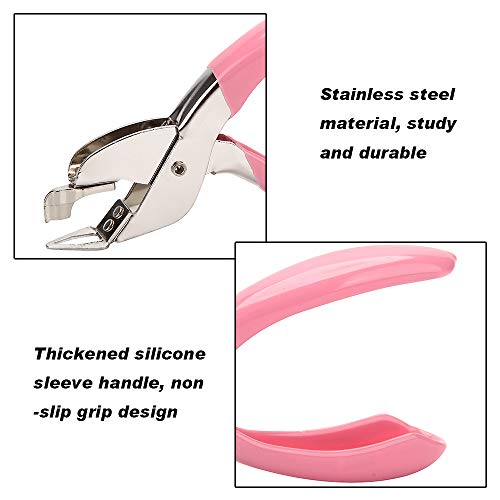 Staple Remover Tool for Office Heavy Hand Staple Pin Pull Easy to Remove(Pink)