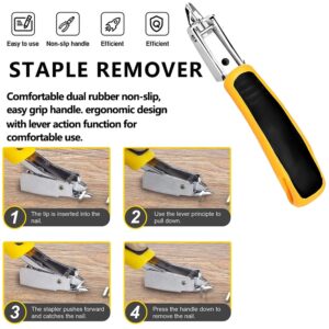 Staple Remover,Upholstery and Construction Staple Puller Tack Lifter Tool,Heavy Duty Carpet Remover,Nail Puller for Removing All Kinds of Staples for Furniture,Floor,Wooden Case,Carton