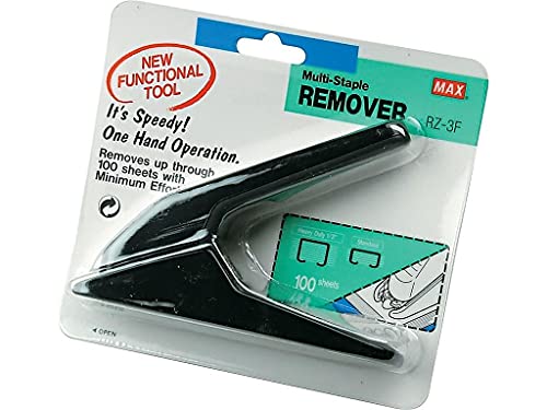 Max RZ3F Heavy-Duty Staple Remover, Black