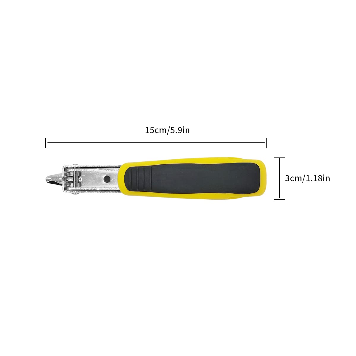 Staple Remover, Staple Puller Tool, Upholstery and Construction Heavy Duty Staple Remover, Strength Staple Puller Removing All Kinds of Staples(Yellow)