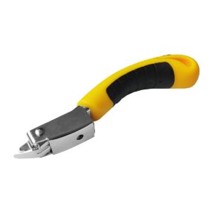 Staple Remover, Staple Puller Tool, Upholstery and Construction Heavy Duty Staple Remover, Strength Staple Puller Removing All Kinds of Staples(Yellow)