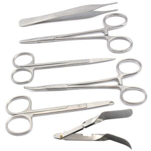 AAProTools Skin Staple Remover Kit Adson Forceps Iris Scissors Webster Needle Holder Mosquito Forceps