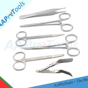 AAProTools Skin Staple Remover Kit Adson Forceps Iris Scissors Webster Needle Holder Mosquito Forceps