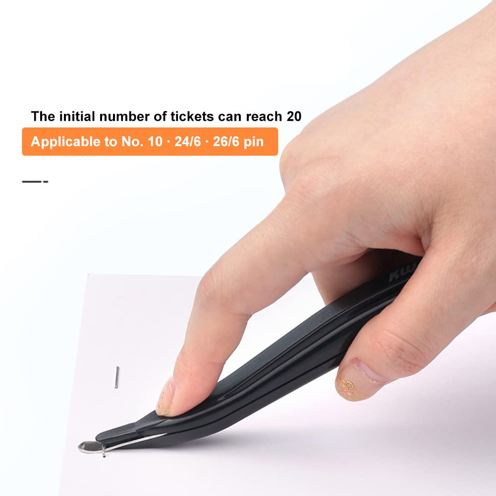 Staple Remover Professional Magnetic Easy Staple Removers Stapler Remover Staple Remover Tool Staple Puller Paper Book Remover Pen-type Staple Pullers for Office School Home (Black)