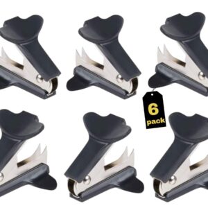 1InTheOffice Staple Remover, Claw Staple Remover, Staple Remover Tool, Black, 6 Pack"