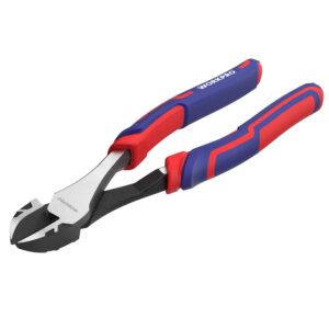 WORKPRO 8 Inch High Leverage Diagonal Pliers, Wire Cutters Heavy Duty in CRV Steel, Diagonal Cutters for Cutting Wires