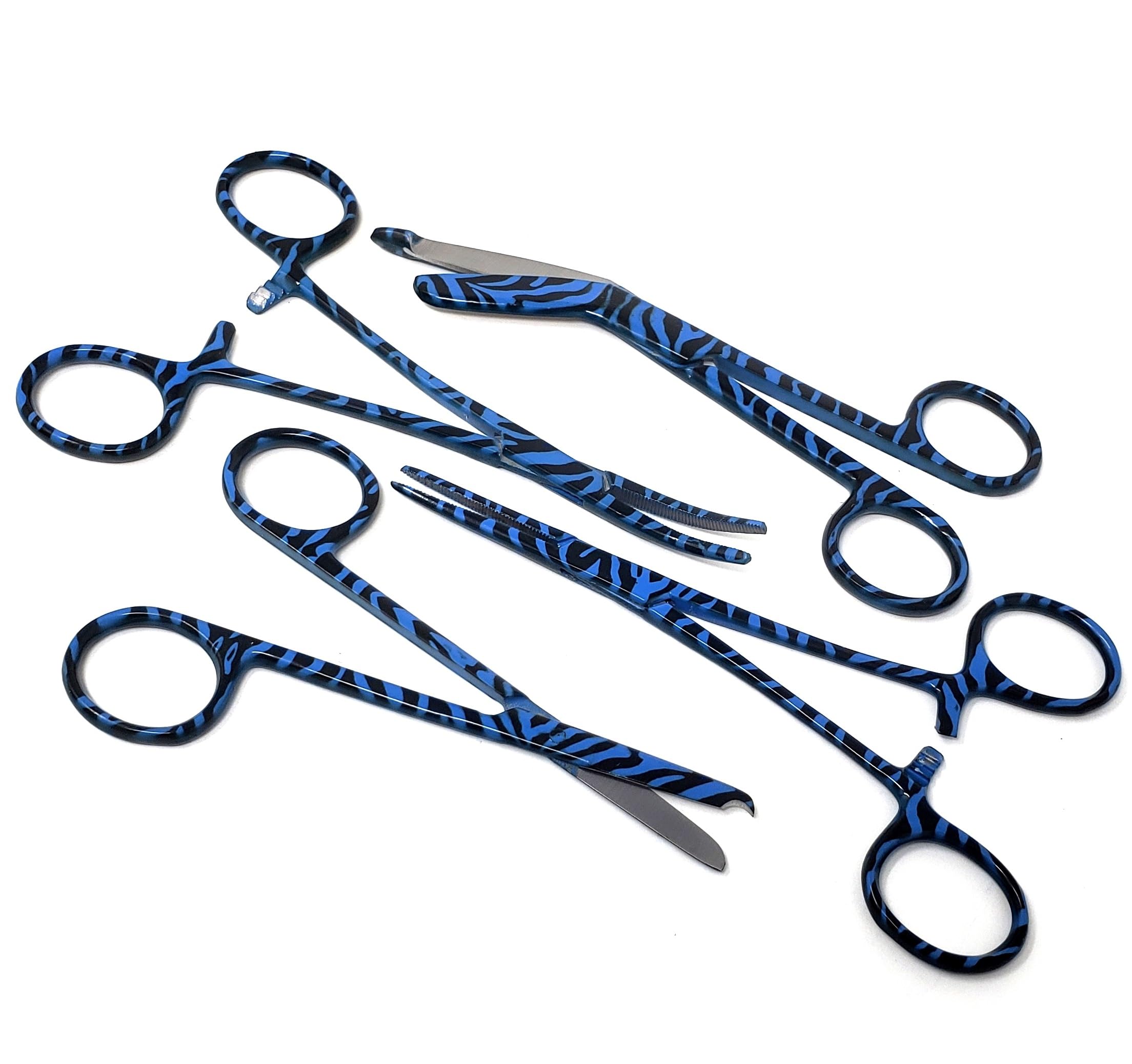 Set of 4 Bandage Scissors 5.5", Stitch Scissors 4.5" and Hemostat 5.5" Straight Made of Premium Quality Stainless Steel Scissors