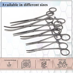 Pean Rochester Hemostat Forceps with Fully Serrated Curved Jaws Made of Stainless Steel Surgical Medical Lab Tweezers Clamps Veterinary Locking Pliers Used by Vet Tech Nurses (6.25 Inch)