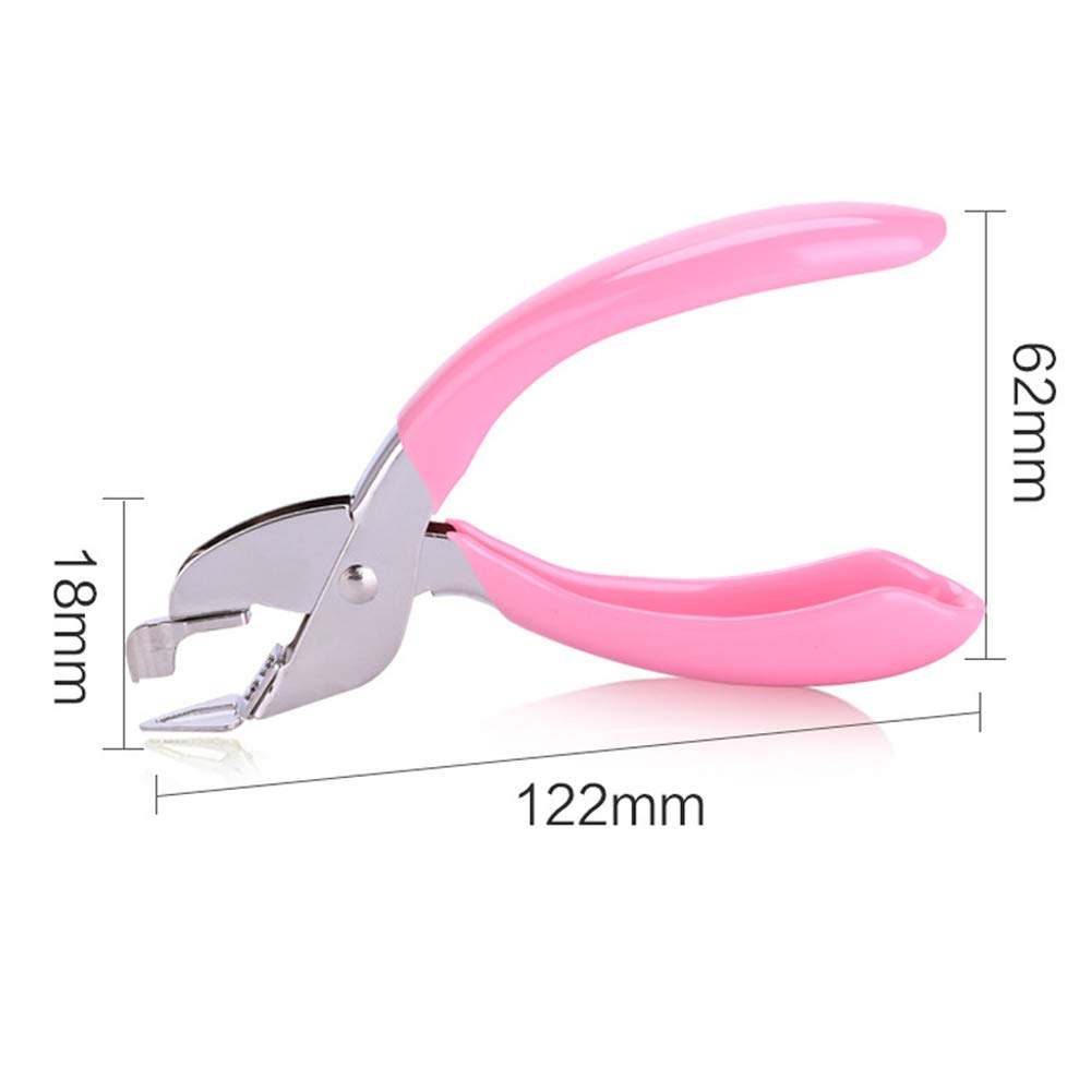 Staple Remover Steel Jaw and Head Stapler Puller Tweezers Style Tool with Non-Slip Handle for Office School Home Blue & Pink