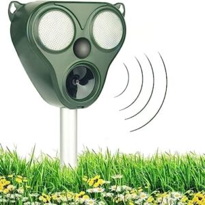 Solar Animal Repeller, Ultrasonic Animal Repellent Outdoor, Repeller Solar Powered, Ultrasonic Repellent, Dog Deterrent, Keep Animals Out of Garden