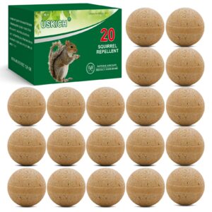 20pack squirrel repellent outdoor, chipmunk repellent outdoor,rodent repellent,squirrel repellent for attic and cars engines, ultra powerful squirrel deterrent keep squirrels out of garden