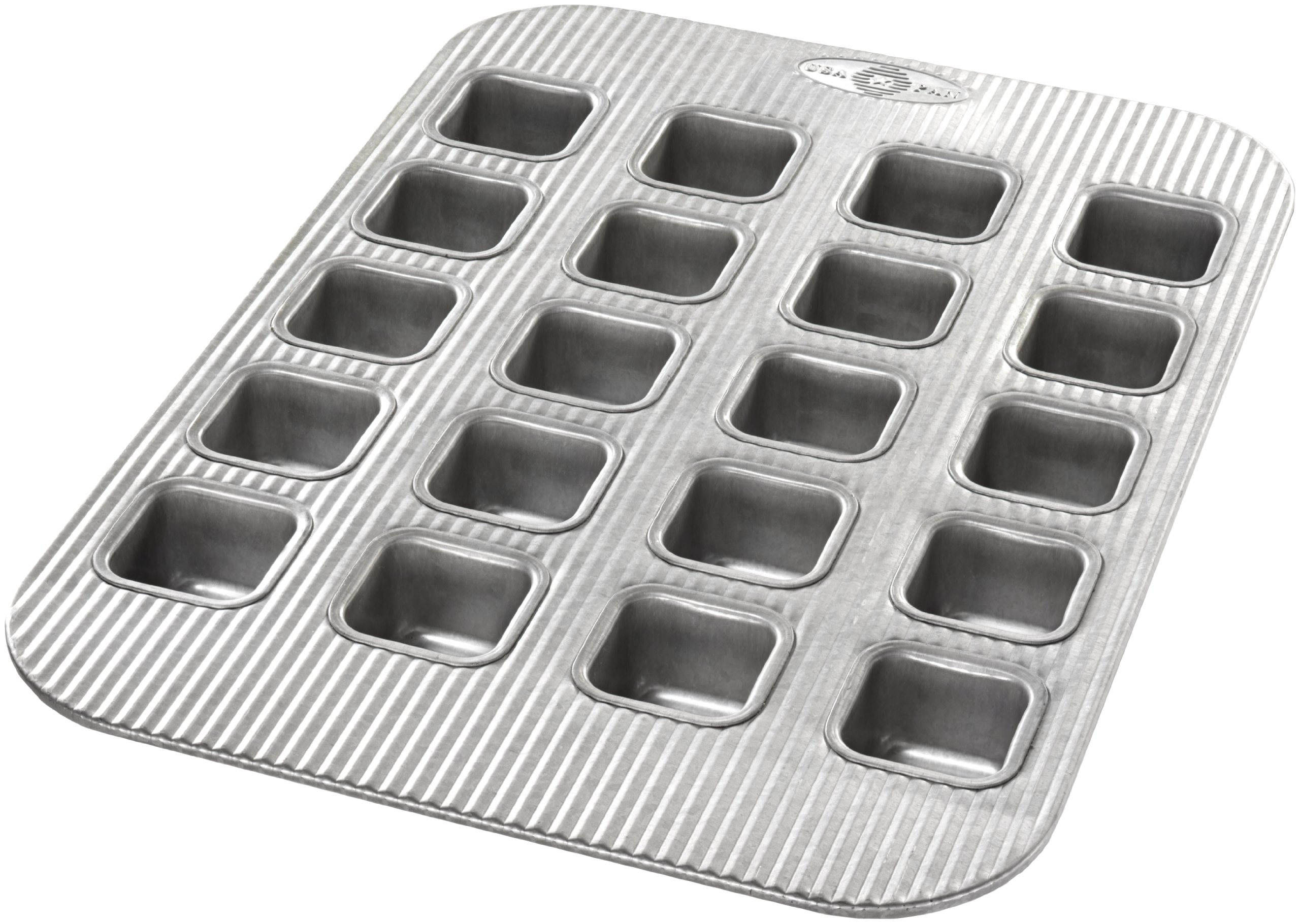 USA Pan Bakeware Aluminized Steel Brownie Bite Pan, 20 Well