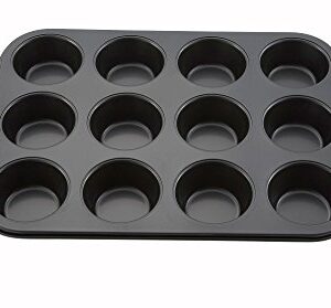 Winco 12-Cup Non-stick Muffin and Cupcake Pan, Aluminum