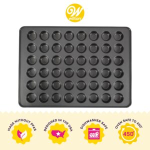 Wilton Perfect Results Non-Stick Mega Mini Muffin Pan, 48-Cup Cupcake Pan, Steel