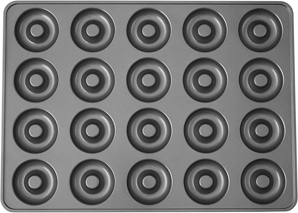 Wilton Perfect Results Non-Stick Donut Pan , 20-Cavity Donut Baking Pan, Steel