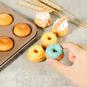 Webake Mini Donut Pan Non-stick 24-Cavity Small Donut Tray Heavy Gauge Bite Size Inch Doughnut Pans for Baking