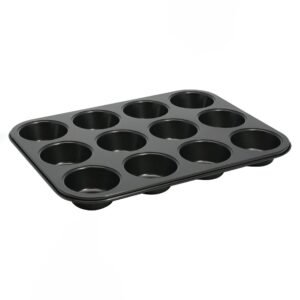 winco 12-cup non-stick muffin and cupcake pan, tin plated,black