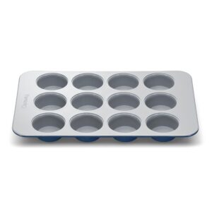 Caraway Non-Stick Ceramic 12-Cup Muffin Pan - Naturally Slick Ceramic Coating - Non-Toxic, PTFE & PFOA Free - Perfect for Cupcakes, Muffins, and More - Navy