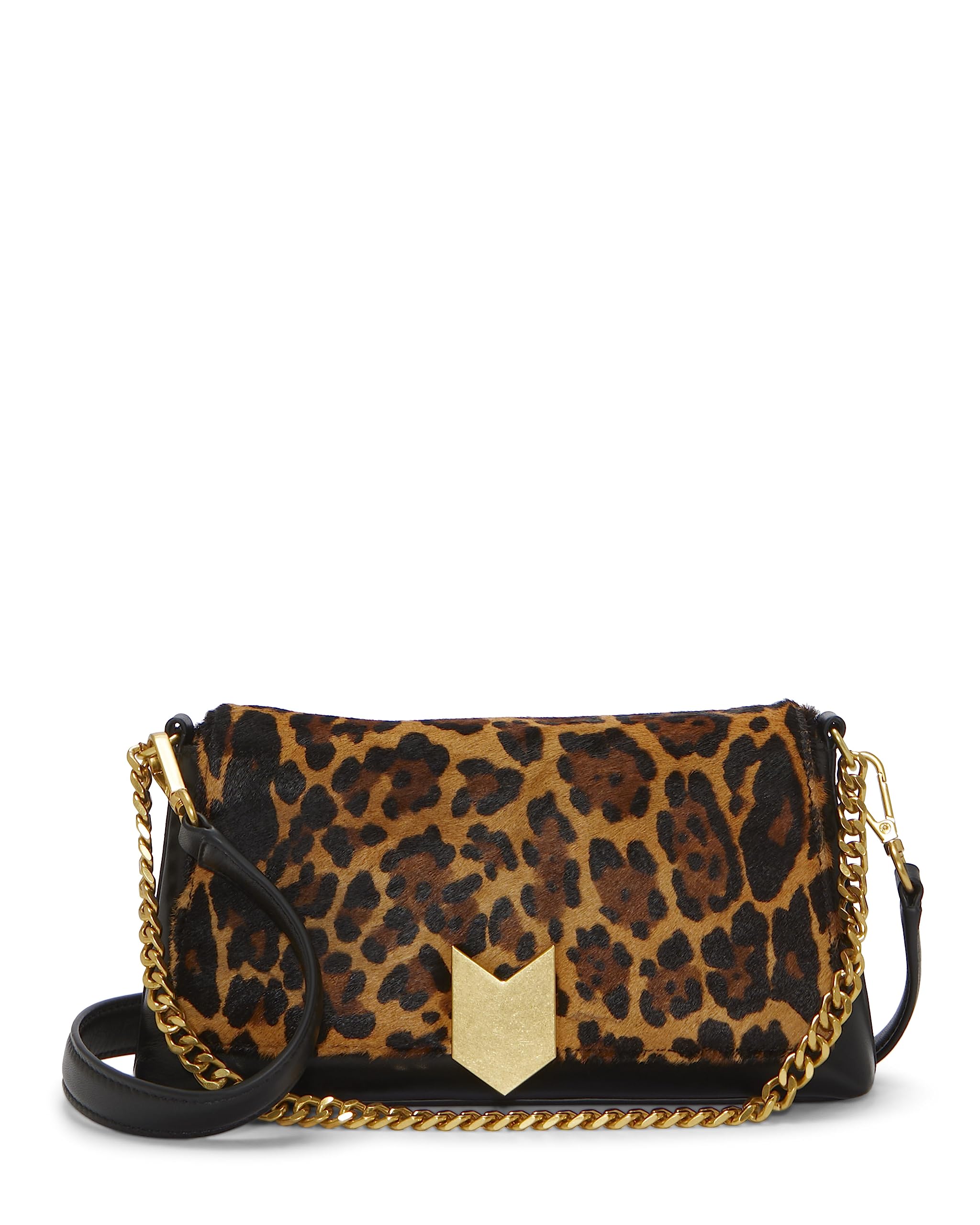 Vince Camuto Theon Flap Crossbody, Black Leopard