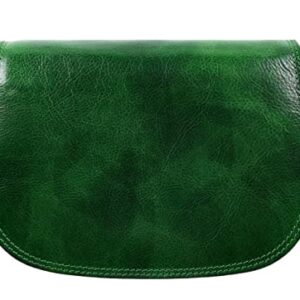 Time Resistance Leather Cross Body Bag for Women Shoulder Bag Messenger Purse (Green) - Gift Box Included