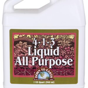 Down To Earth All Natural Fertilizers Multi Purpose (Liquid) 4-1-3, 1 Quart