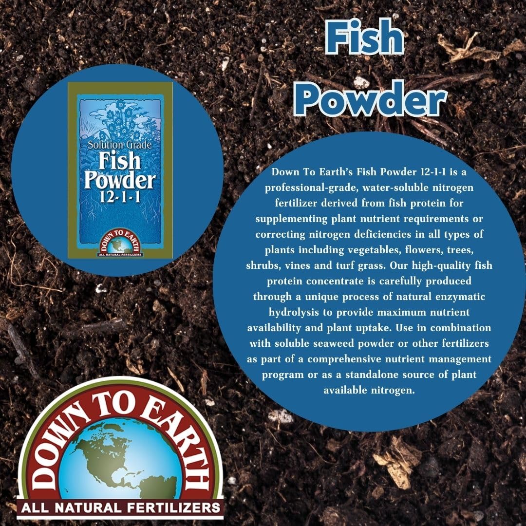 Down to Earth Fish Powder 12-1-1, 1 lb