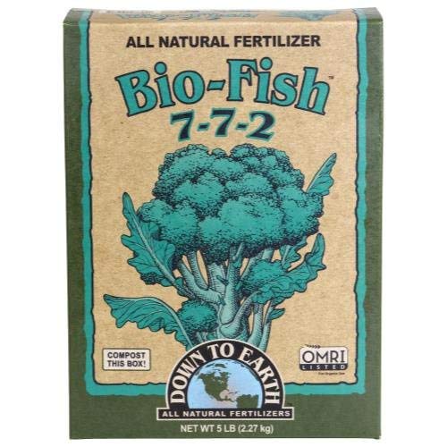 Down to Earth Organic Bio-Fish Fertilizer Mix 7-7-2, 5 lb