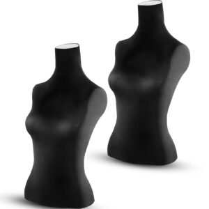 tudomro 2 pcs mannequin fabric cover mannequin cover with elasticity mannequin cloth cover mannequin body for designer retail boutique store dressmaker form dummy model display fitting styling black