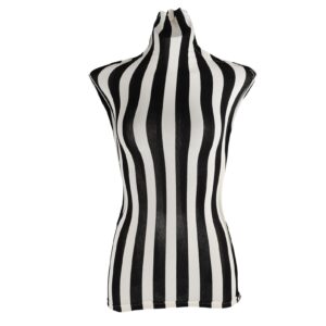 Black and White Striped Superb Mannequin Fabric Cover, 100% Handmade, Soft and Stretchy, Suitable for Fashion Designer Retail Boutique Seamstress Mannequin Display Fitting Look, Mannequin not Included