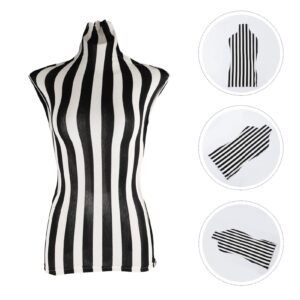 Black and White Striped Superb Mannequin Fabric Cover, 100% Handmade, Soft and Stretchy, Suitable for Fashion Designer Retail Boutique Seamstress Mannequin Display Fitting Look, Mannequin not Included