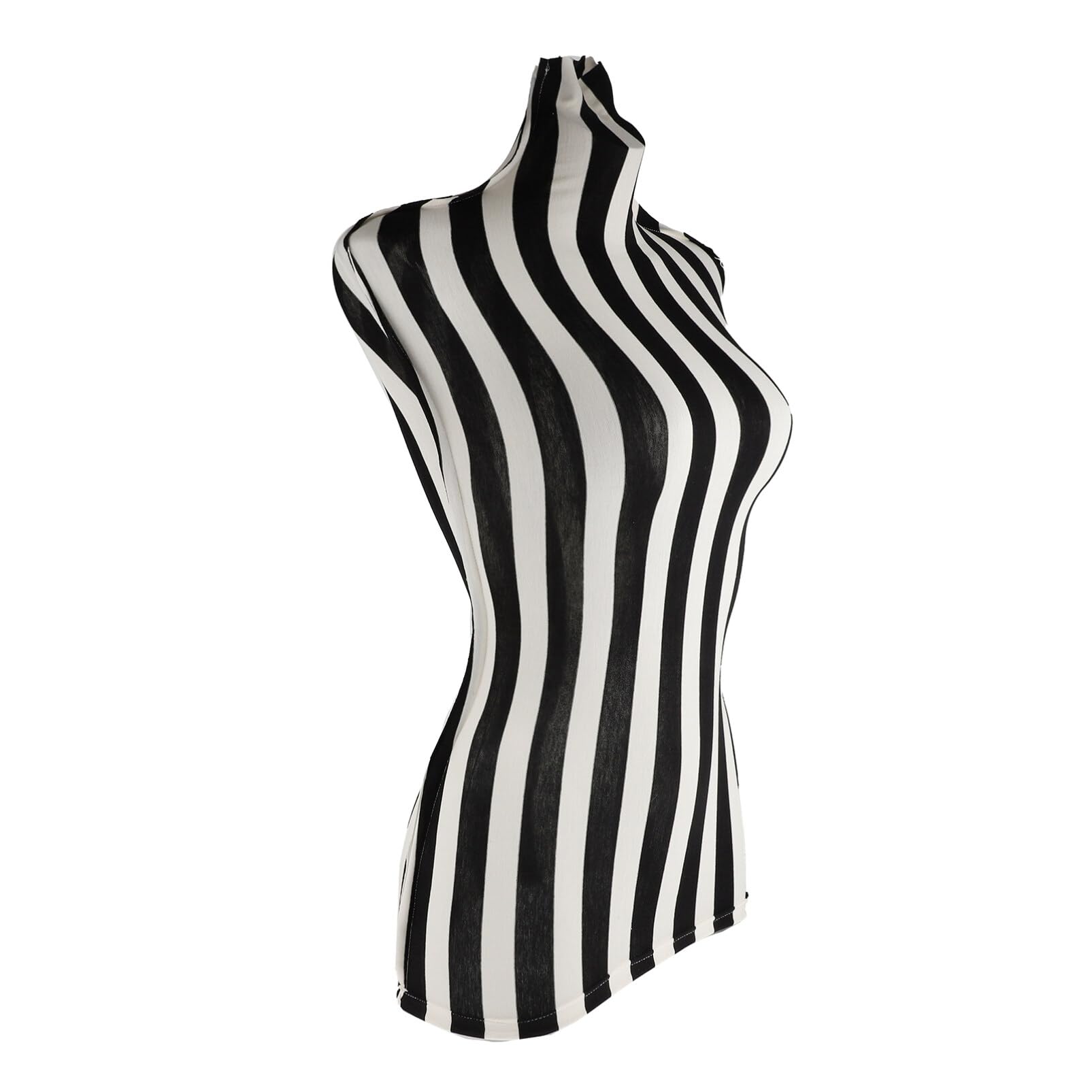 Black and White Striped Superb Mannequin Fabric Cover, 100% Handmade, Soft and Stretchy, Suitable for Fashion Designer Retail Boutique Seamstress Mannequin Display Fitting Look, Mannequin not Included