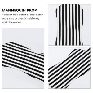 Black and White Striped Superb Mannequin Fabric Cover, 100% Handmade, Soft and Stretchy, Suitable for Fashion Designer Retail Boutique Seamstress Mannequin Display Fitting Look, Mannequin not Included