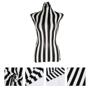 Black and White Striped Superb Mannequin Fabric Cover, 100% Handmade, Soft and Stretchy, Suitable for Fashion Designer Retail Boutique Seamstress Mannequin Display Fitting Look, Mannequin not Included