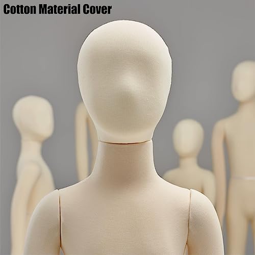 Standing Unisex Mannequin 1 2 3 4 5 6 7 8 9 10 11 12 13 14 Years Old Chindren's Clothing Display Manikin, Soft Flexible Toddlers Dress Form with Base, Dressmaker Dummy ( Size : 13 Years-149cm/58.6inch