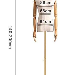 Mannequin Torso Mannequin Dress Form Torso Apparel Jewelry Display Stand Female Tailors Dummy Dressmakers Dummies Fashion Torso Body Display Bust with Solid Wood Arm Rotatable (A Large)