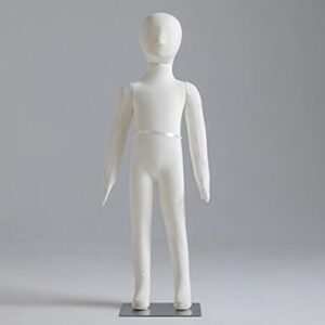 Sewing Mannequin for 1 2 3 4 5 6 7 8 9 10 11 12 13 14 Years Old Child, Pinnable Tailor Dressmaker Dummy with Soft Arms & Legs, Home Office Shop Retail Stores Use ( Size : 5 Years Old )