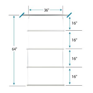 SSWBasics White PVC Tubular Ladder Mannequin - Great for Displaying Housewares, Bedding and Clothing