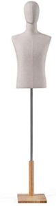 tailors dummy male maniquins torso with adjustable height |dressmakers dummy with stable base for dress form display