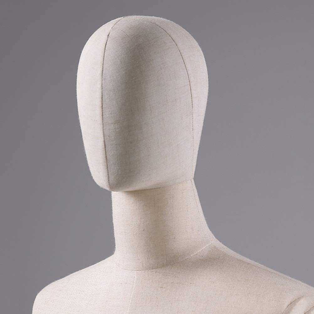 Tailors Dummy Male Maniquins Torso with Adjustable Height |Dressmakers Dummy with Stable Base for Dress Form Display