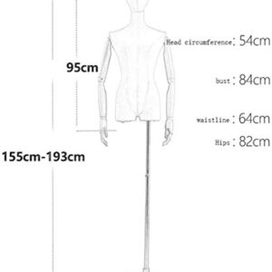 Mannequin Mannequin Dressmakers Dummies Fashion Students Display Bust Metal Bracket Base Female Professional Tailors Dummy