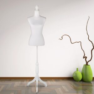 DRDINGRUI Dress Form with Stand, Pinnable Female Mannequin Body with Adjustable Height for Sewing and Display