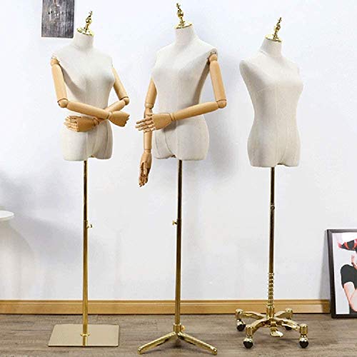 Tailors Dummy Female Mannequin Torso with Adjust Tripod Stand | for Clothing Dress Jewelry Display Tailors Dummy Dressmakers Dummy