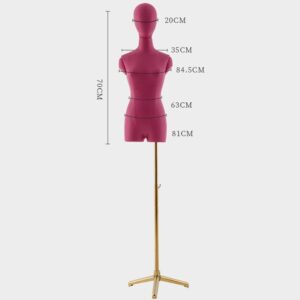 Tailors Dummy Female Manikins with Adjustable Height Golden Tripod Stand | for Dress Form Jewelry Display Tailors Dummy Dressmakers Dummy