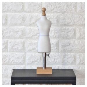 mannequin tailors, dummy dressform small dressmakers dummy, adjustable height, tailor manikins mini doll dress form display dollhouse accessories decoration 1/4 white