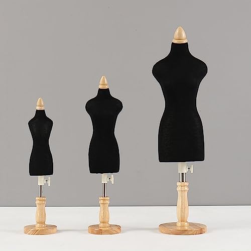 Sewing Mannequin, Mannequin Display Small Dressmakers Dummy Female, Adjustable Height, Tailor Manikins Mini Doll Dress Form Display 1/4 b