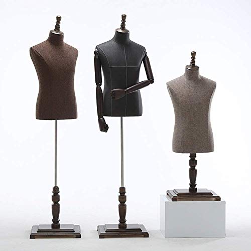 Tailors Dummy Mannequin Torso Body with Wooden Base| for Clothing Display with Adjustable Height Dressmakers Dummy