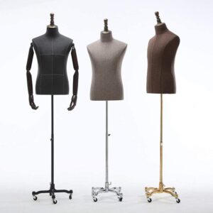 Tailors Dummy Male Mannequin Torso for Clothing Jerseys Display |Dressmakers Manikins with Flexible Arms Dressmakers Dummy