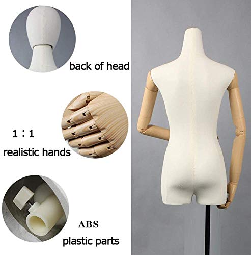 Tailors Dummy Mannequin Torso Body with Universal Casters | for Clothing Dress Jewelry Display Tailors Dummy Dressmakers Dummy